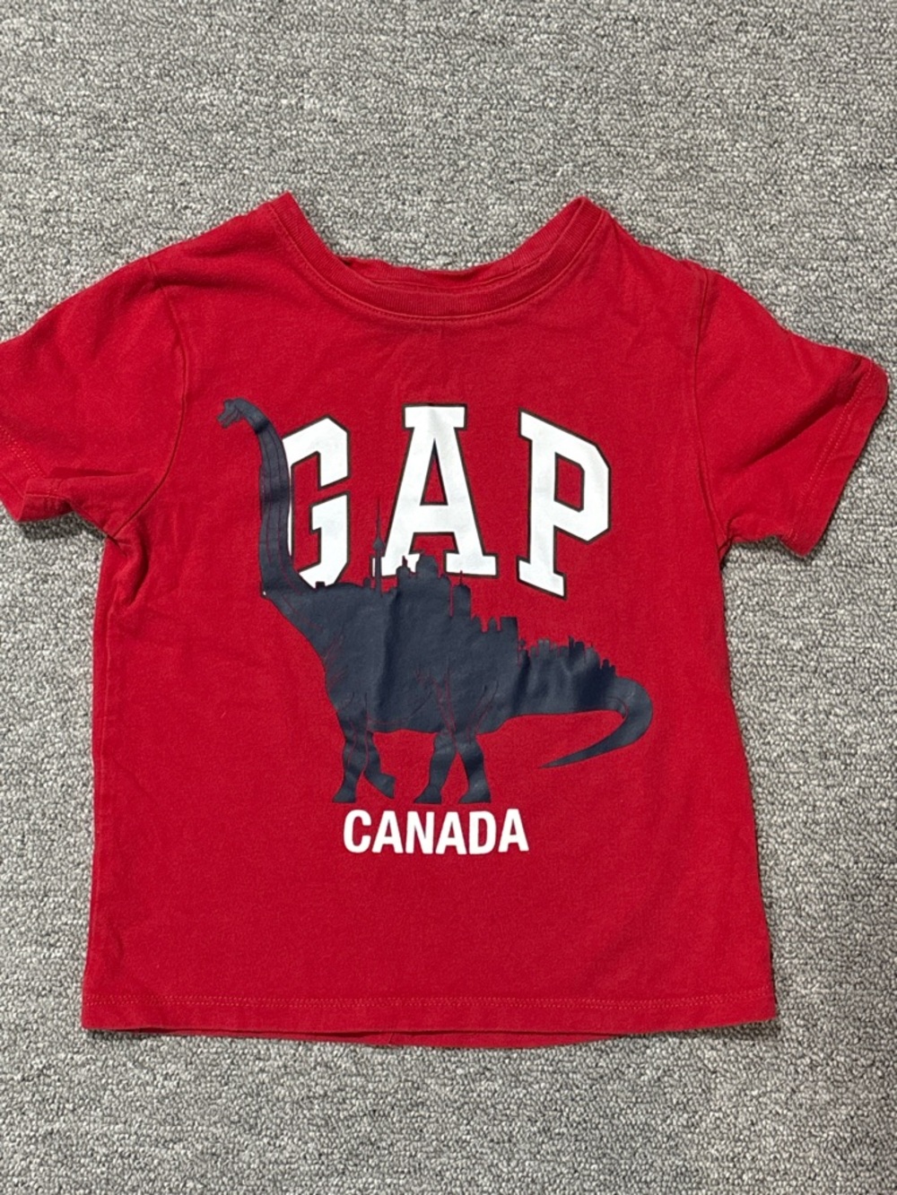 4/$5 BABY GAP 3T Dinosaur Toronto Canada red t-shirt